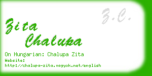 zita chalupa business card